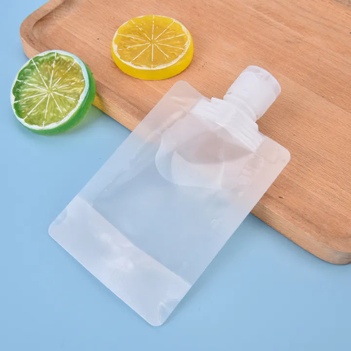 Set Of 2 Portable Travel Refillable Liquid Pouch, Transparent Multipurpose Hand Cream Pouch, Leakproof Refillable Bag Set Of 2 Portable Travel Refillable Liquid Pouch, Transparent Multipurpose Hand Cream Pouch, Leakproof Refillable Bag